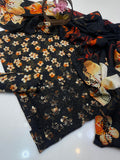 3PC Premium Lawn Digital Print Suit – Poring Daman Embroidered Shirt, Printed & Embroidered Dupatta & Matching Trouser