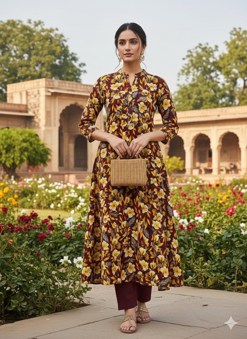 New Collection 2 Piece Premium Bana Dora Digital Print Suit – Lelan Shirt with Plain Premium Trouser