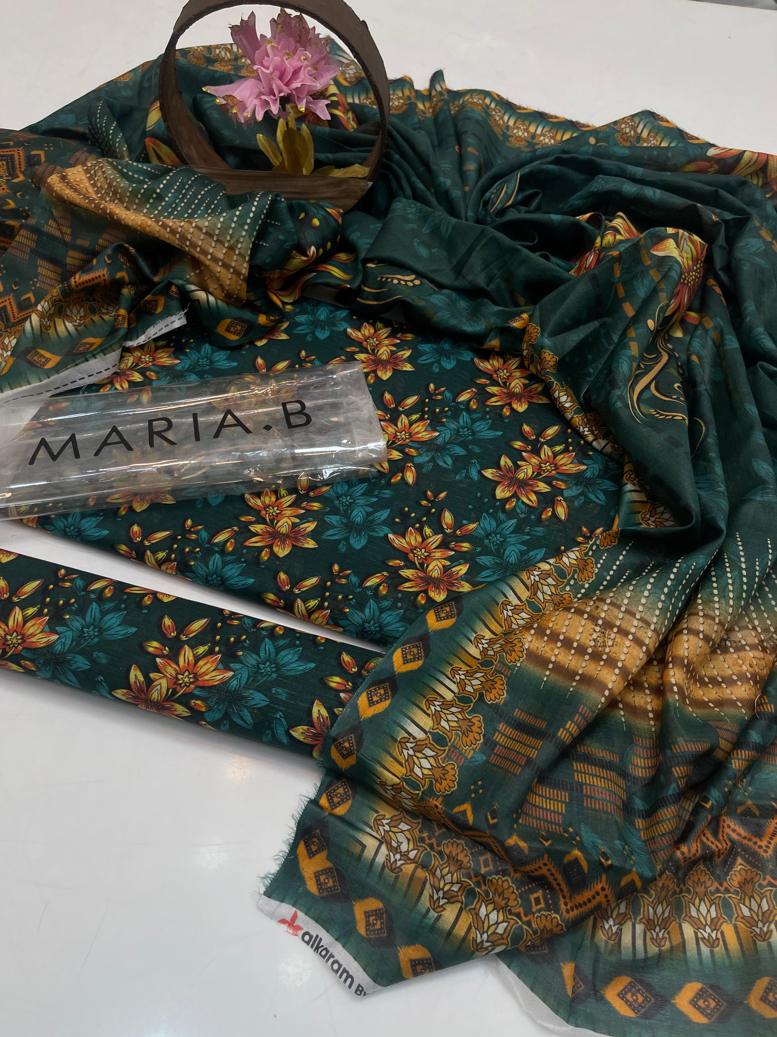 New Eid Collection 3 Piece Bana Dora 90/70 Digital Lawn Suit – Shirt, Matching Shalwar & Digital Printed Lawn Dupatta