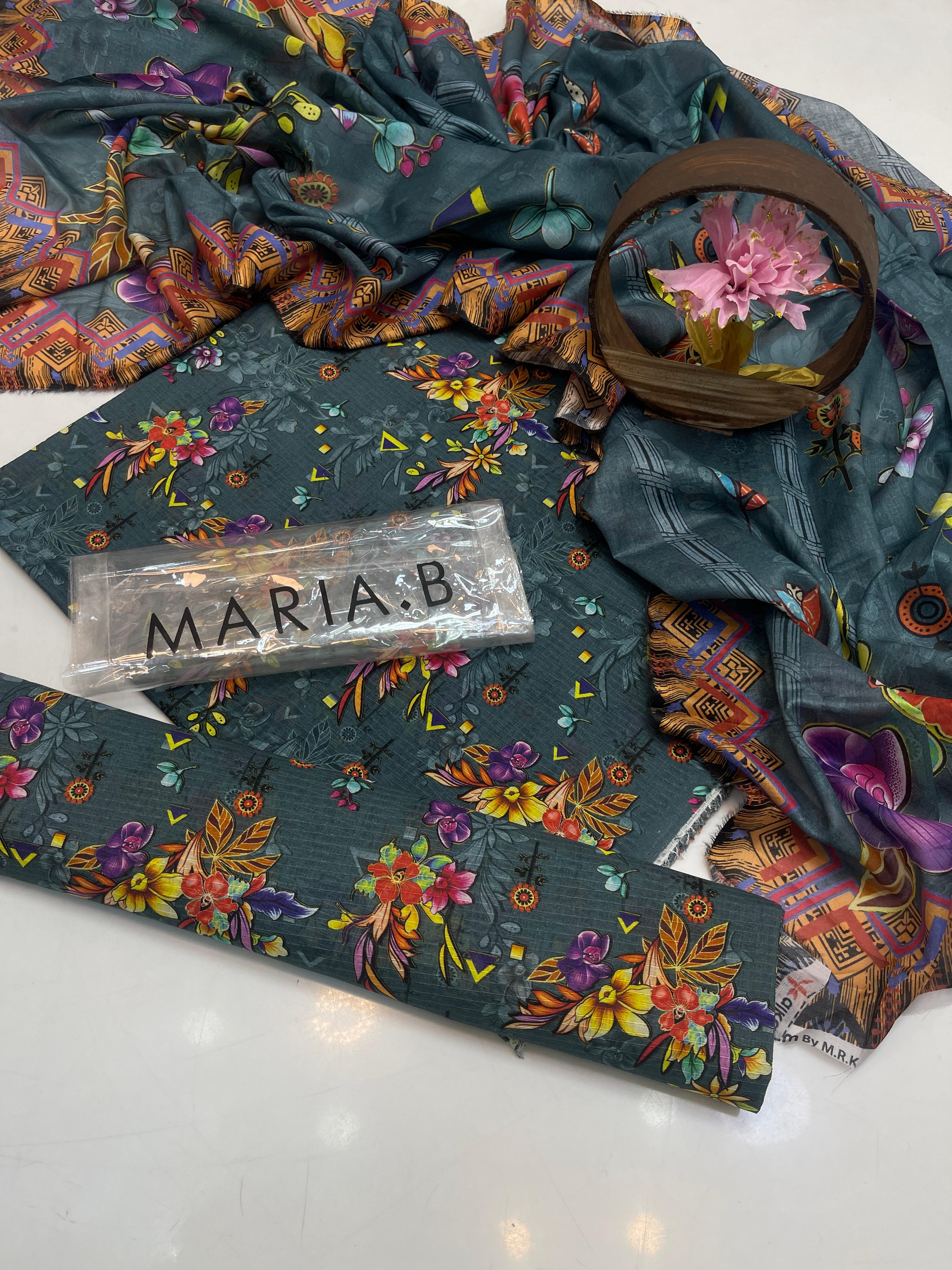 New Eid Collection 3 Piece Bana Dora 90/70 Digital Lawn Suit – Shirt, Matching Shalwar & Digital Printed Lawn Dupatta
