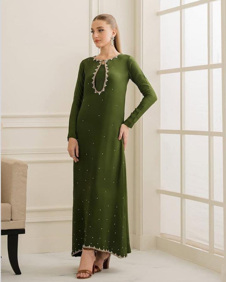 3-Piece Unstitched Shamoz Silk Suit – Embroidered Shirt with Organza Brush Dupatta