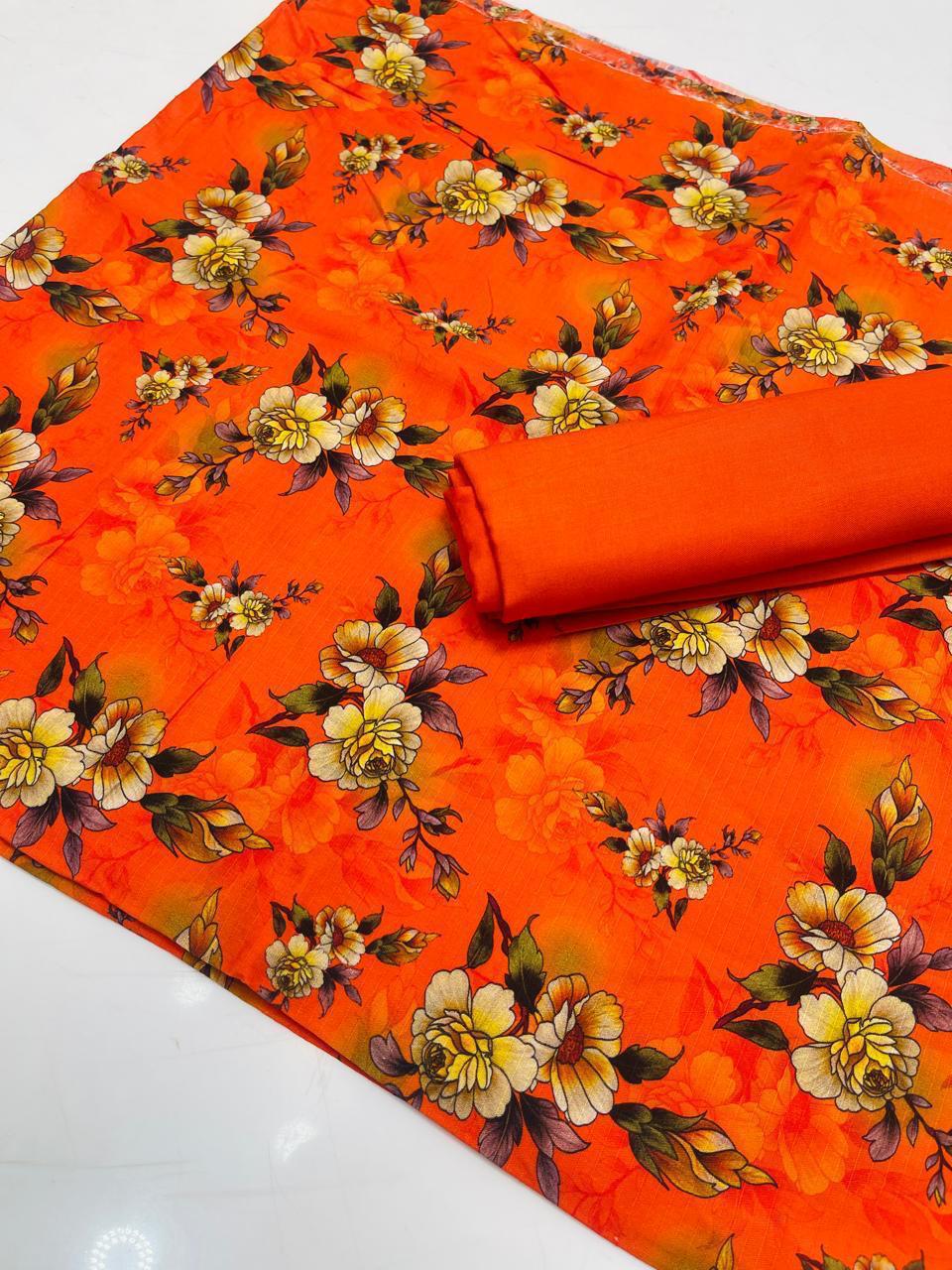 New Collection 2 Piece Premium Bana Dora Digital Print Suit – Lelan Shirt with Plain Premium Trouser