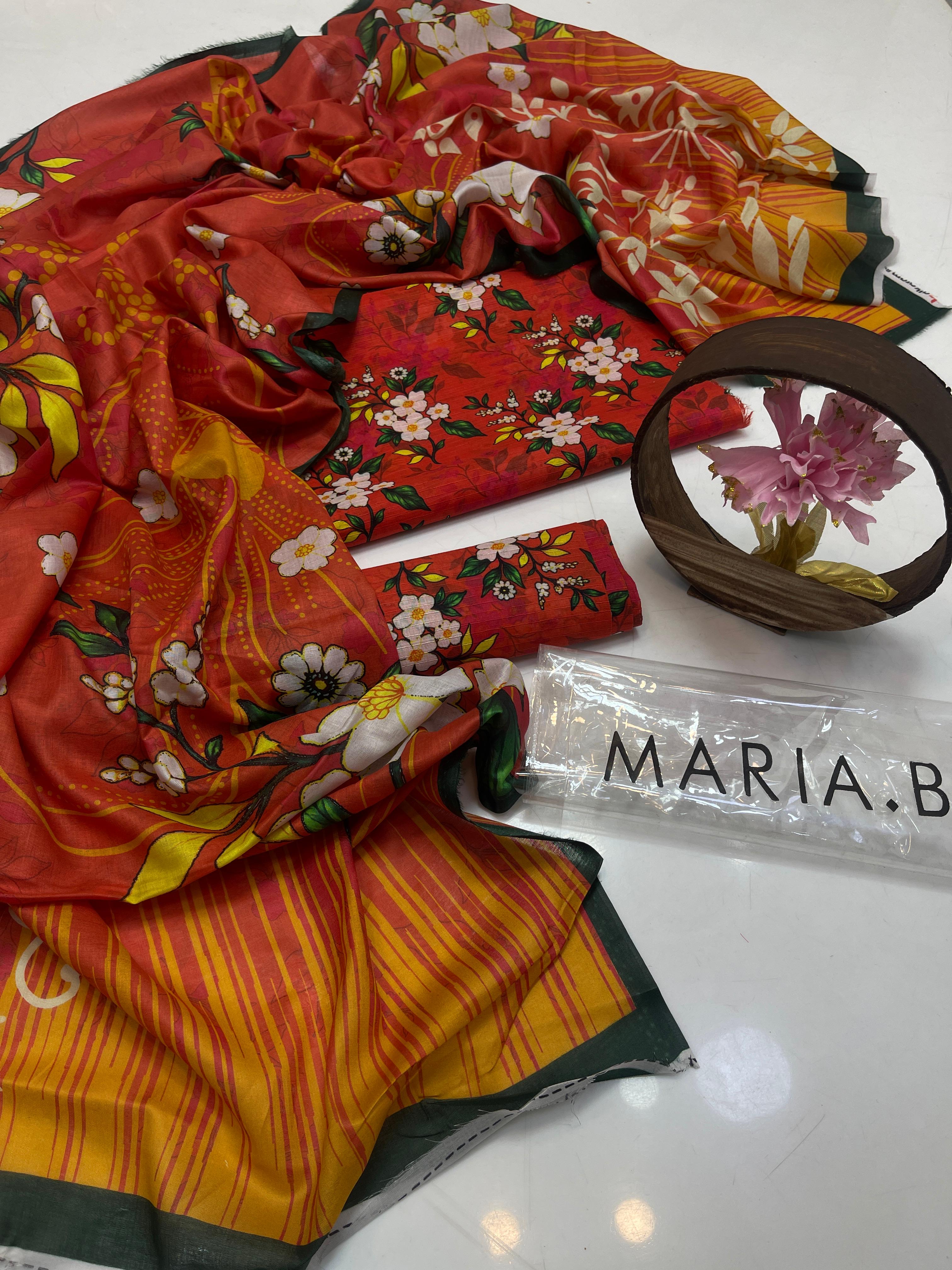 New Eid Collection 3 Piece Bana Dora 90/70 Digital Lawn Suit – Shirt, Matching Shalwar & Digital Printed Lawn Dupatta
