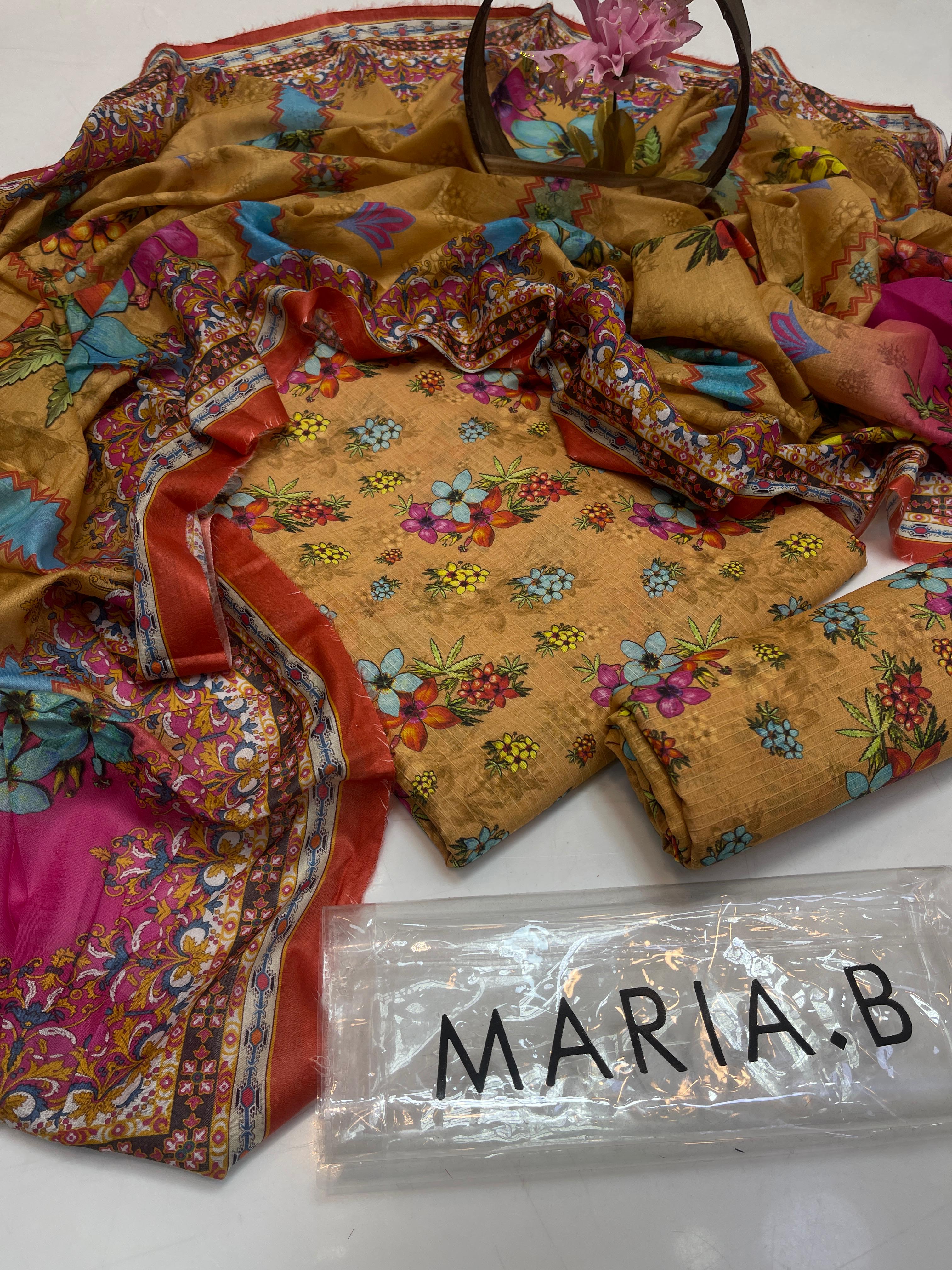 New Eid Collection 3 Piece Bana Dora 90/70 Digital Lawn Suit – Shirt, Matching Shalwar & Digital Printed Lawn Dupatta